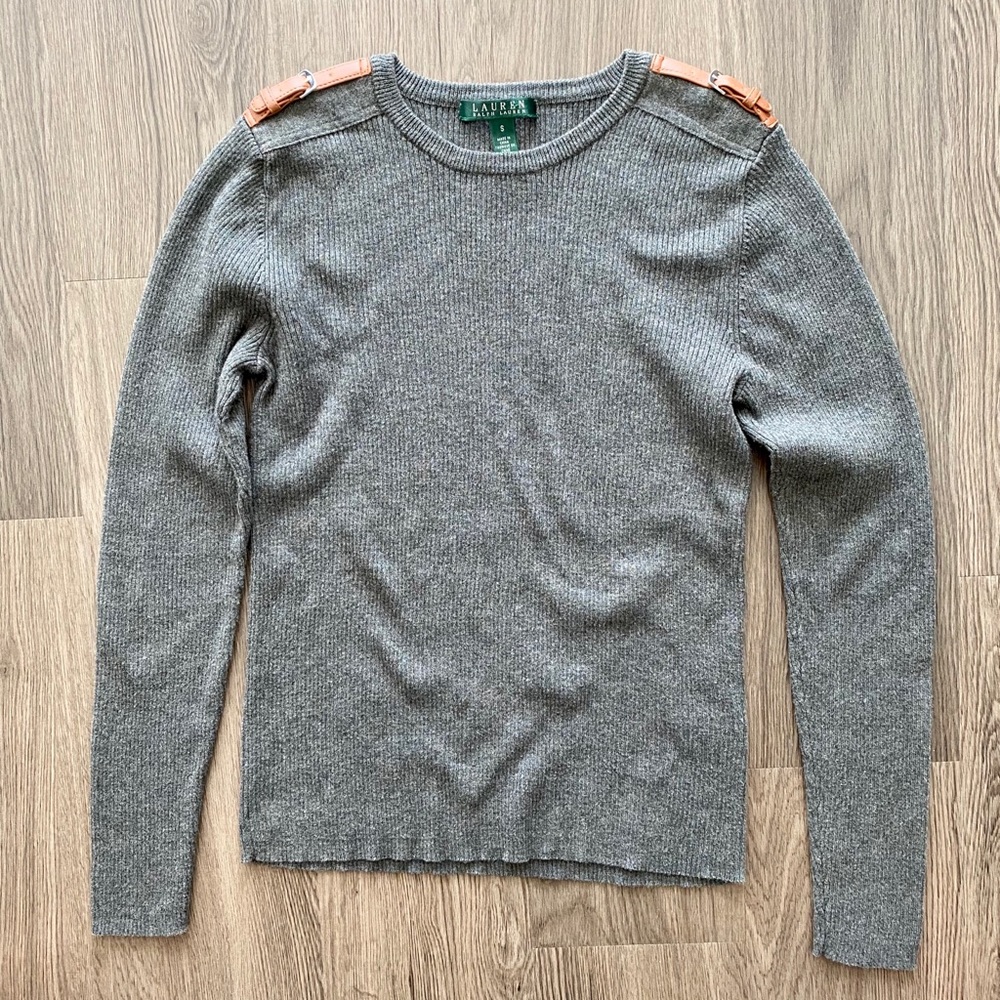 Ralph Lauren grey ribbed sweater